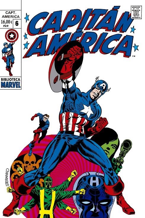BIBLIOTECA MARVEL CAPITÁN AMÉRICA # 06 DE 1968 A 1969 | 9791370134778 | STAN LEE - JIM STERANKO - TOM PALMER - JACK KIRBY - JOE TUSKA | Universal Cómics