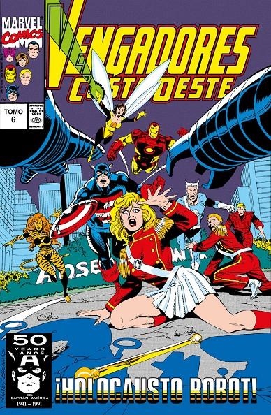 LOS VENGADORES COSTA OESTE MARVEL LIMITED EDITION # 06 | 9788410497887 | ROY THOMAS - DANN THOMAS - PAUL RYAN - DAVE ROSS - HERB TRIMPE | Universal Cómics