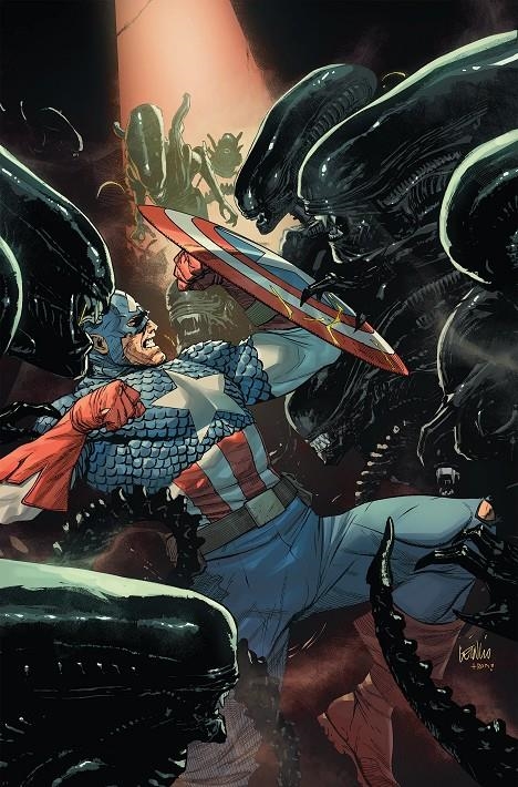 ALIEN VS. CAPITÁN AMÉRICA (PORTADA PROVISIONAL) | 9791370138745 | FRANK TIERI - STEFANO RAFFAELE | Universal Cómics