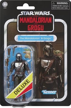 THE MANDALORIAN & GROGU FIGURAS DELUXE 9,5 CM & 2 CM STAR WARS: THE MANDALORIAN & GROGU THE VINTAGE COLLECTION | 5010996361004 | Universal Cómics