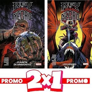 MARVEL 2 X 1 REY DE NEGRO, PLANETA DE SIMBIONTES Y REY DE NEGRO, LOS HÉROES | 8424248928070 | FRANK TIERI - KYLE HOTZ - DANILO BEYRUTH - FLAVIANO ARMENTARO - CLAY MCLEOD CHAPMAN - GUIU VILANOVA