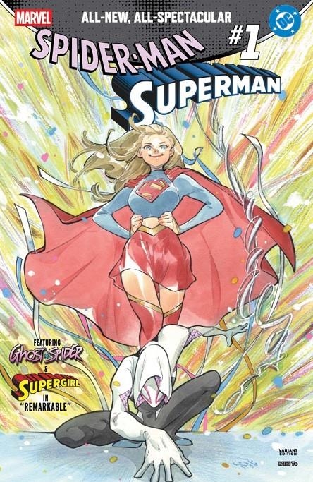 SPIDERMAN / SUPERMAN PORTADA PEACH MOMOKO (PORTADA PROVISIONAL) | 9791370139872 | GARY FRANK - GEOFF JOHNS - LOUISE SIMONSON - STEPHANIE PHILLIPS - PEPE LARRAZ - TODD NAUCK | Universal Cómics