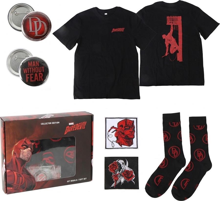 SET REGALO CON CAMISETA TALLA L MARVEL DAREDEVIL | 8445484729948 | Universal Cómics