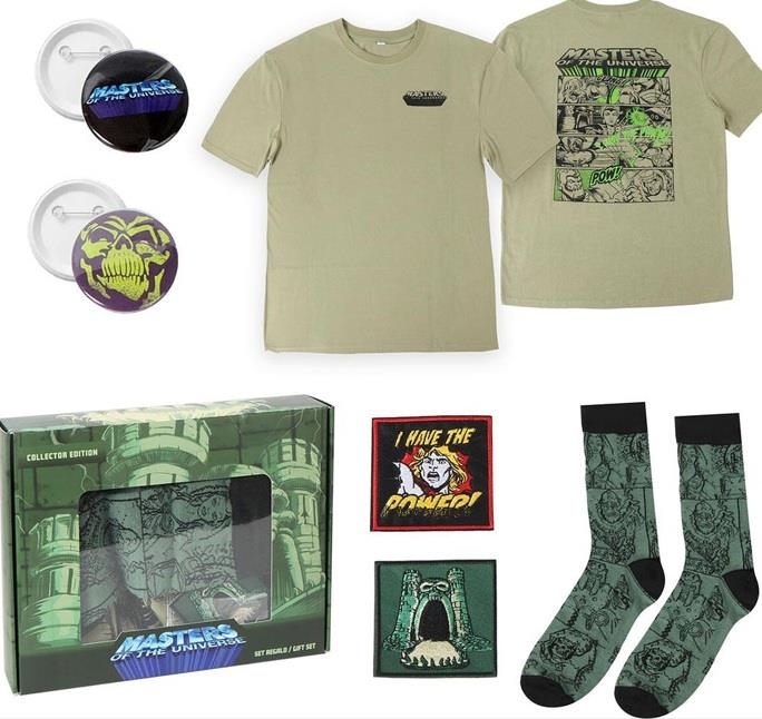 SET REGALO CON CAMISETA TALLA M MASTERS OF THE UNIVERSE | 8445484729870 | Universal Cómics