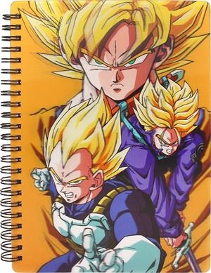 LIBRETA EFECTO 3D SAIYANS DRAGON BALL Z | 8435450253201 | Universal Cómics
