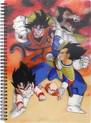 GOKU VS VEGETA LIBRETA ESPIRAL EFECTO 3D A4 DRAGON BALL Z | 8435450261947 | Universal Cómics