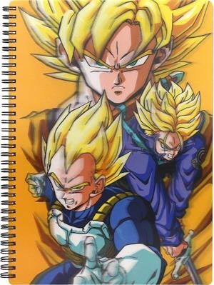 SAIYANS LIBRETA ESPIRAL EFECTO 3D A4 DRAGON BALL Z | 8435450262425 | Universal Cómics