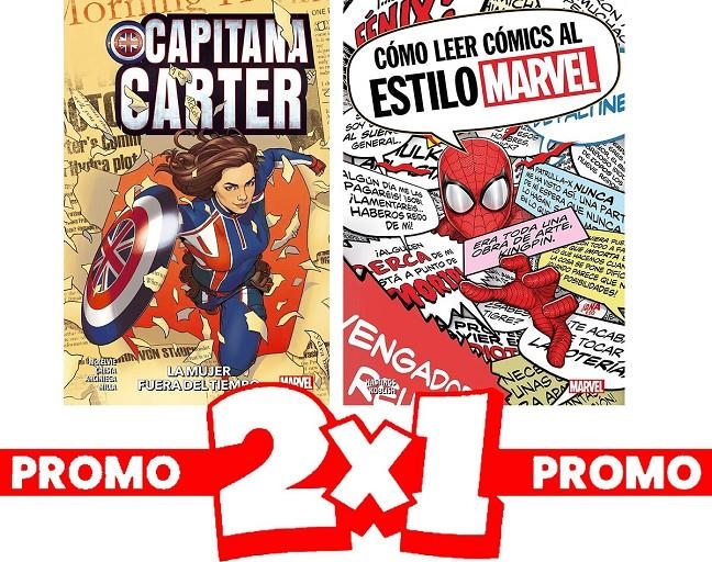 PACK OFERTA 2 X 1 CAPITANA CARTER LA MUJER FUERA DEL TIEMPO + CÓMO LEER CÓMICS AL ESTILO MARVEL | 8424248928155 | JAMIE MCKELVIE - MARIKA CRESTA