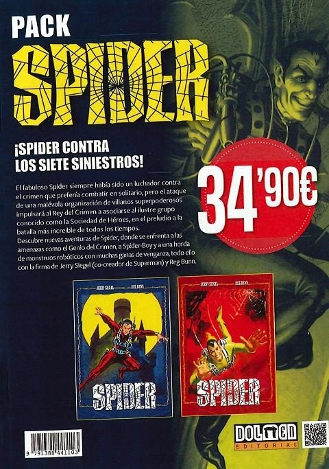 PACK THE SPIDER VOL 3 Y 4 | 9791388441103 | JERRY SIEGEL - REG BUNN - TED CONWAY | Universal Cómics