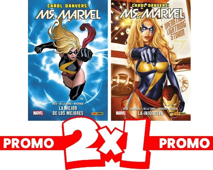 PACK OFERTA 2 X 1 CAROL DANVERS MS. MARVEL # 01 Y 02 | 8424248928575 | ROBERTO DE LA TORRE - BRIAN REED | Universal Cómics