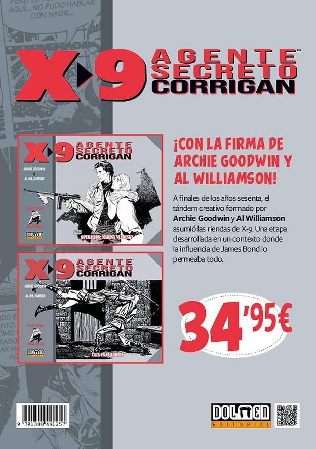 PACK OFERTA AGENTE SECRETO X-9 CORRIGAN # 01 A 02 | 9791388441257 | AL WILLIAMSON - ARCHIE GOODWIN | Universal Cómics