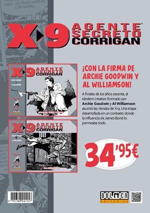 PACK OFERTA AGENTE SECRETO X-9 CORRIGAN # 01 A 02 | 9791388441257 | AL WILLIAMSON - ARCHIE GOODWIN | Universal Cómics