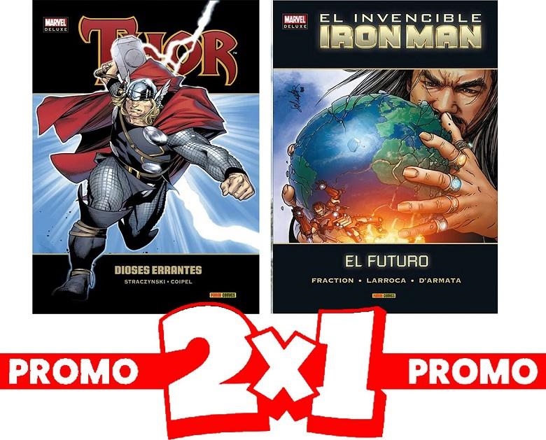 OFERTA 2 X 1 MARVEL DELUXE THOR # 01 DIOSES ERRANTES Y IRON MAN # 08 EL FUTURO | 8424248928131 | JOE MICHAEL STRACZYNSKI - OLIVIER COIPEL - MATT FRACTION - SALVADOR LARROCA | Universal Cómics