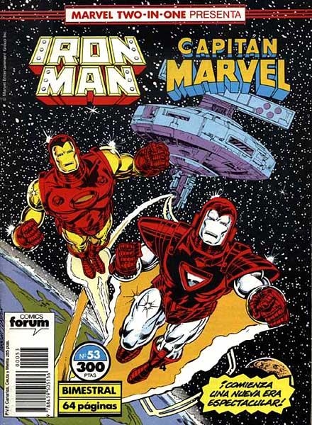 IRON MAN VOLUMEN I # 53 TWO IN ONE CAPITÁN MARVEL | 978843950513600053 | DAVID MICHELINIE - MARK D. BRIGHT - BOB LAYTON - JIM STARLIN - AL MILGROM | Universal Cómics