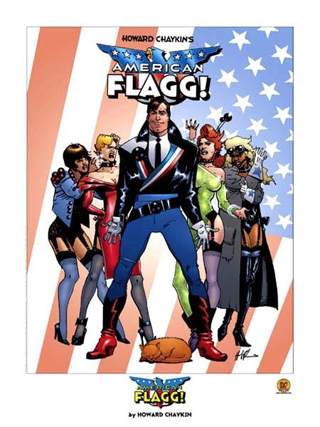 AMERICAN FLAGG 20TH ANNIVERSARY LITHOGRAPH - UNSIGNED VERSION | 94711 | HOWARD CHAYKIN