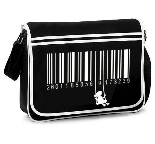 BOLSO BANDOLERA BANKSY CODIGO DE BARRAS | 99112