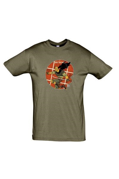 CAMISETA EL HEROE VERDE MILITAR TALLA L | 100395 | DAVID RUBIN | Universal Cómics