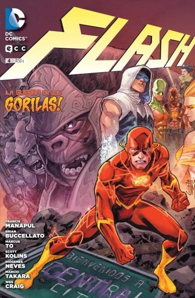 FLASH # 04 LA GUERRA DE LOS GORILAS | 9788415844402 | BRIAN BUCCELLATO - DIOGENES NEVES - FRANCIS MANAPUL - MARCIO TAKARA - MARCUS TO - SCOTT KOLINS - WES