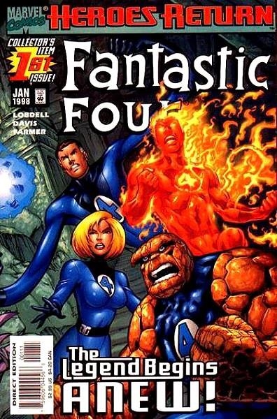 USA FANTASTIC FOUR VOLUME 3 # 001 | 75960604456600111 | SCOTT LOBDELL - ALAN DAVIS - MARK FARMER | Universal Cómics