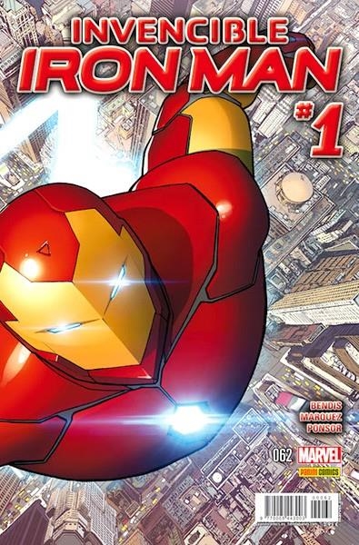 INVENCIBLE IRON MAN VOL 2 # 062 NUEVA ETAPA 1 | 977000544300300062 | BRIAN MICHAEL BENDIS - DAVID MARQUEZ | Universal Cómics